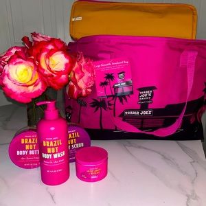 Trader Joe's Sold Out New Brazil Nut Body Line! Candle! Hot Pink Insulated Bag!